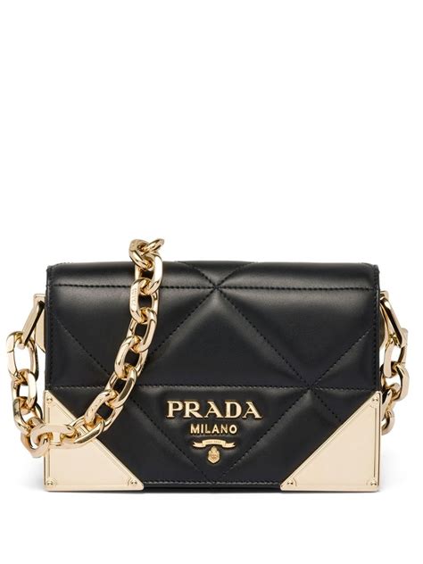 prada quilted logo crossbody bag|Prada shoulder bag price.